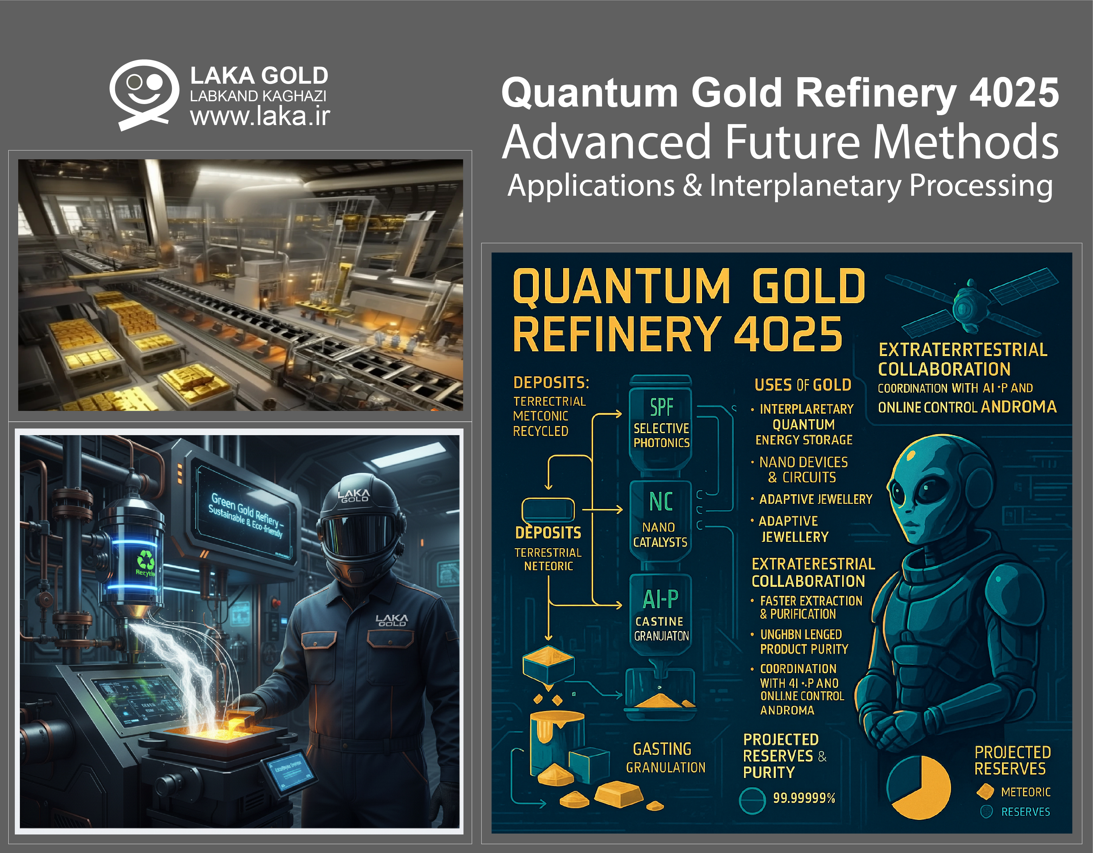 Quantum Gold Refinery 4025 – Advanced Future Methods, Applications & Interplanetary Processing